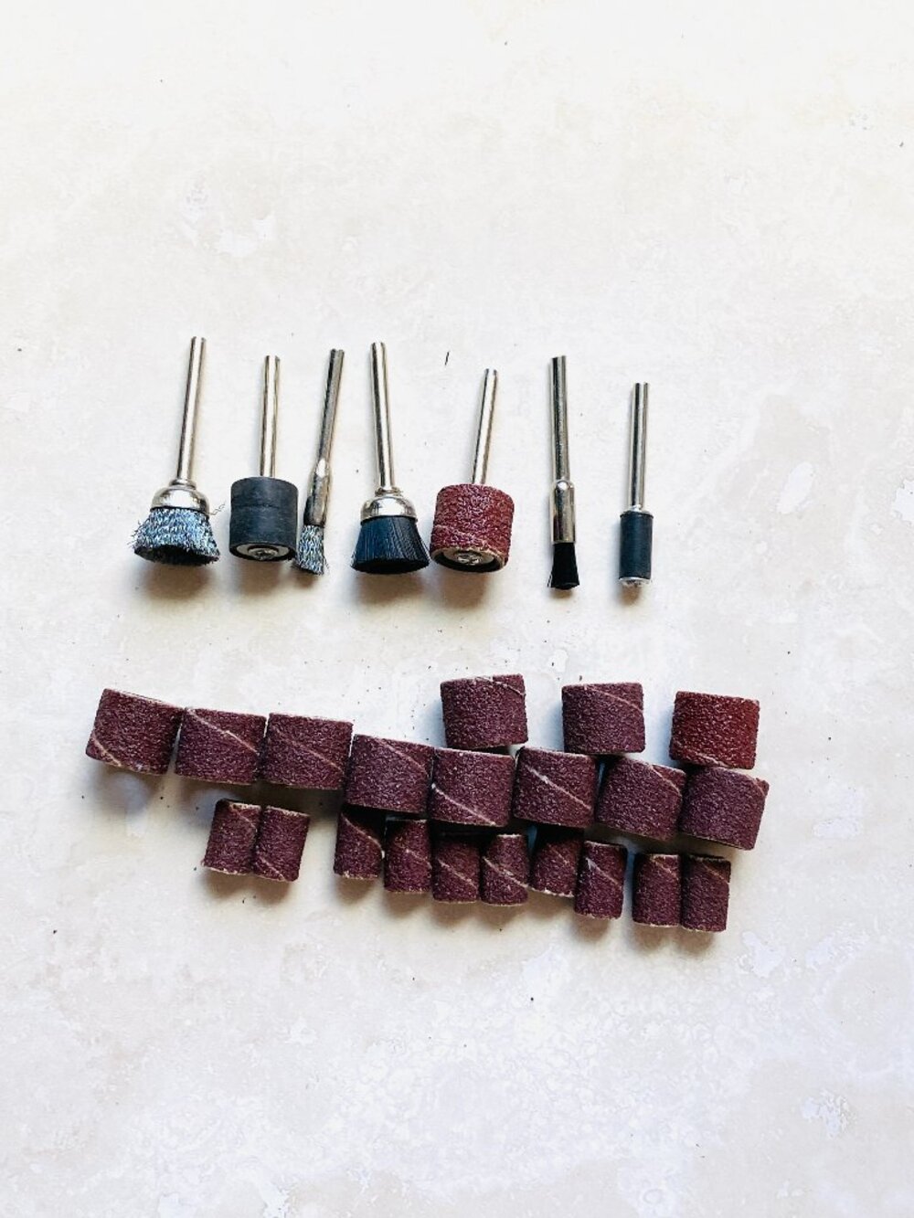 Electric Grind Rotary Drill Router Bits Tool Accessory Kit Set + Sand Paper Roll